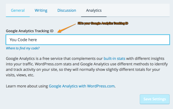 Wordpress dot com Google Analytics 10